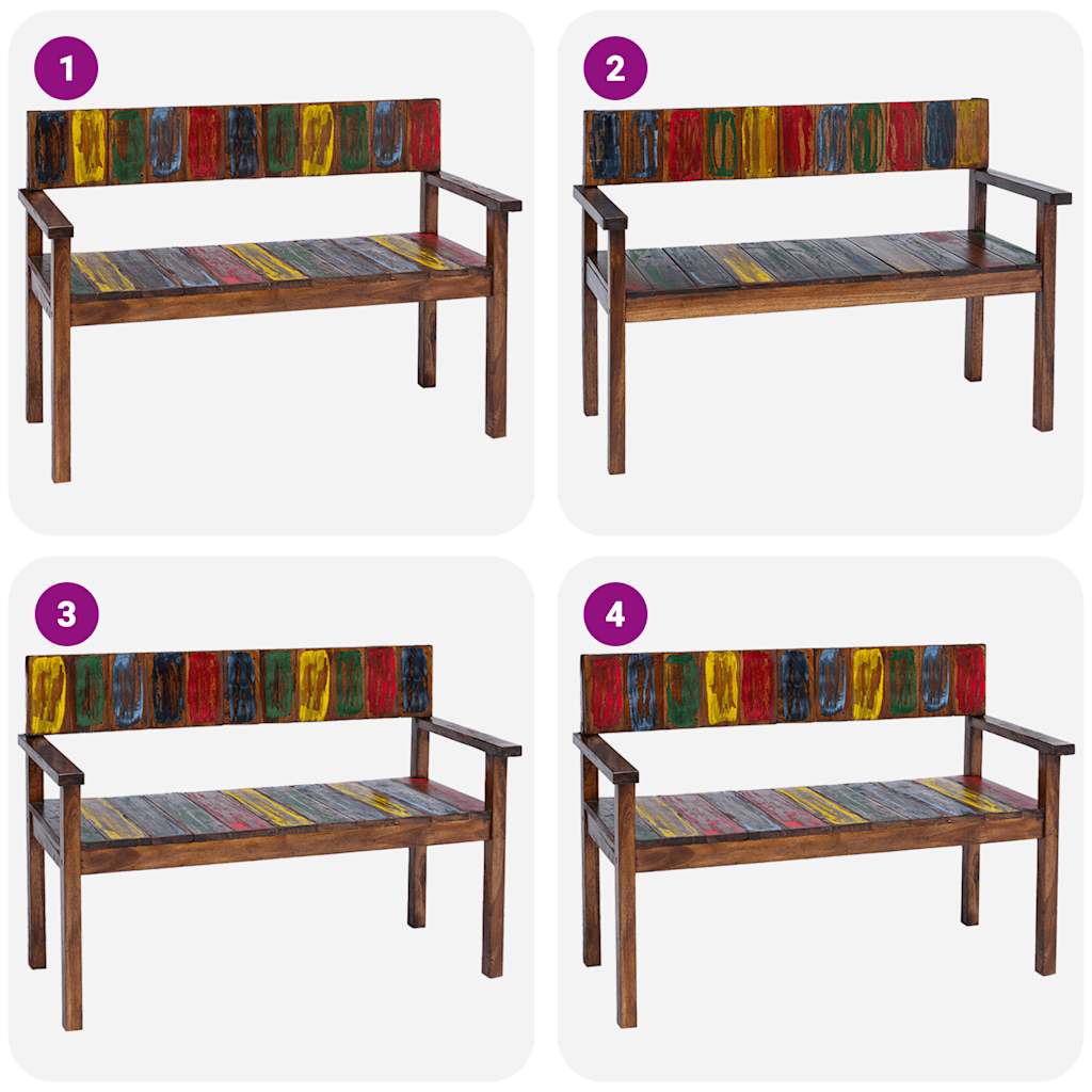 Dining chairs, 4 pcs, solid reclaimed wood