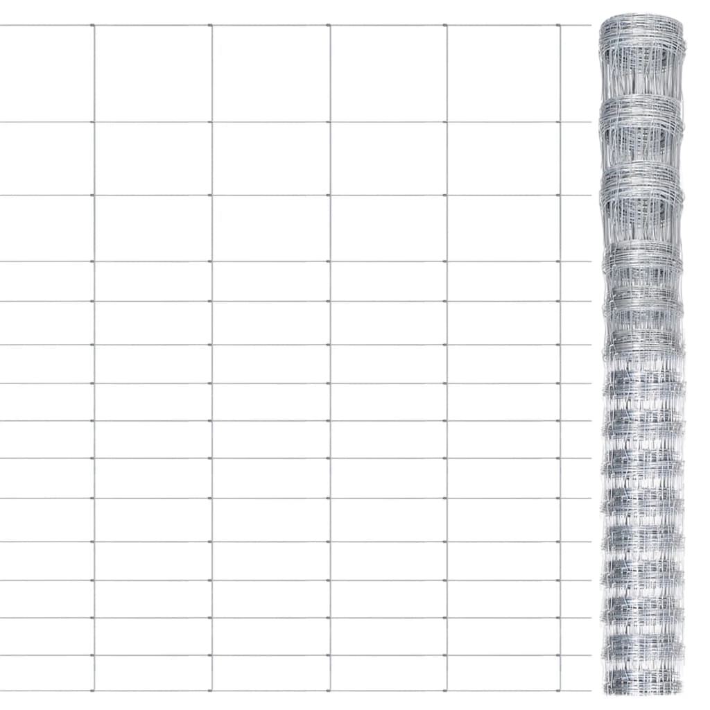 Dārza žogs, sudraba krāsā, 50x1,6m, cinkots tērauds