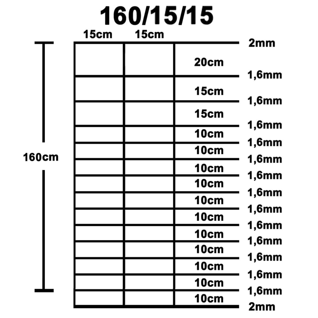 Dārza žogs, sudraba krāsā, 50x1,6m, cinkots tērauds