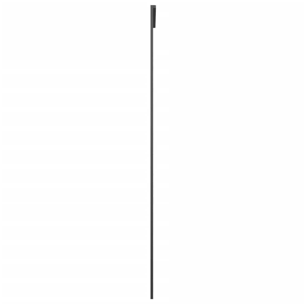 Bīdāmās durvis, melnas, 76x205cm, alumīnijs un ESG stikls