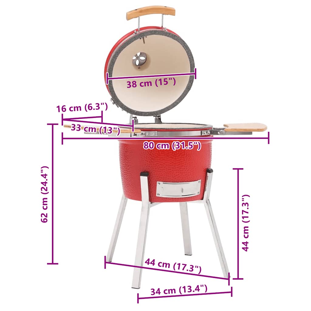 Kamado kepsninė-rūkykla, 81cm, keramika