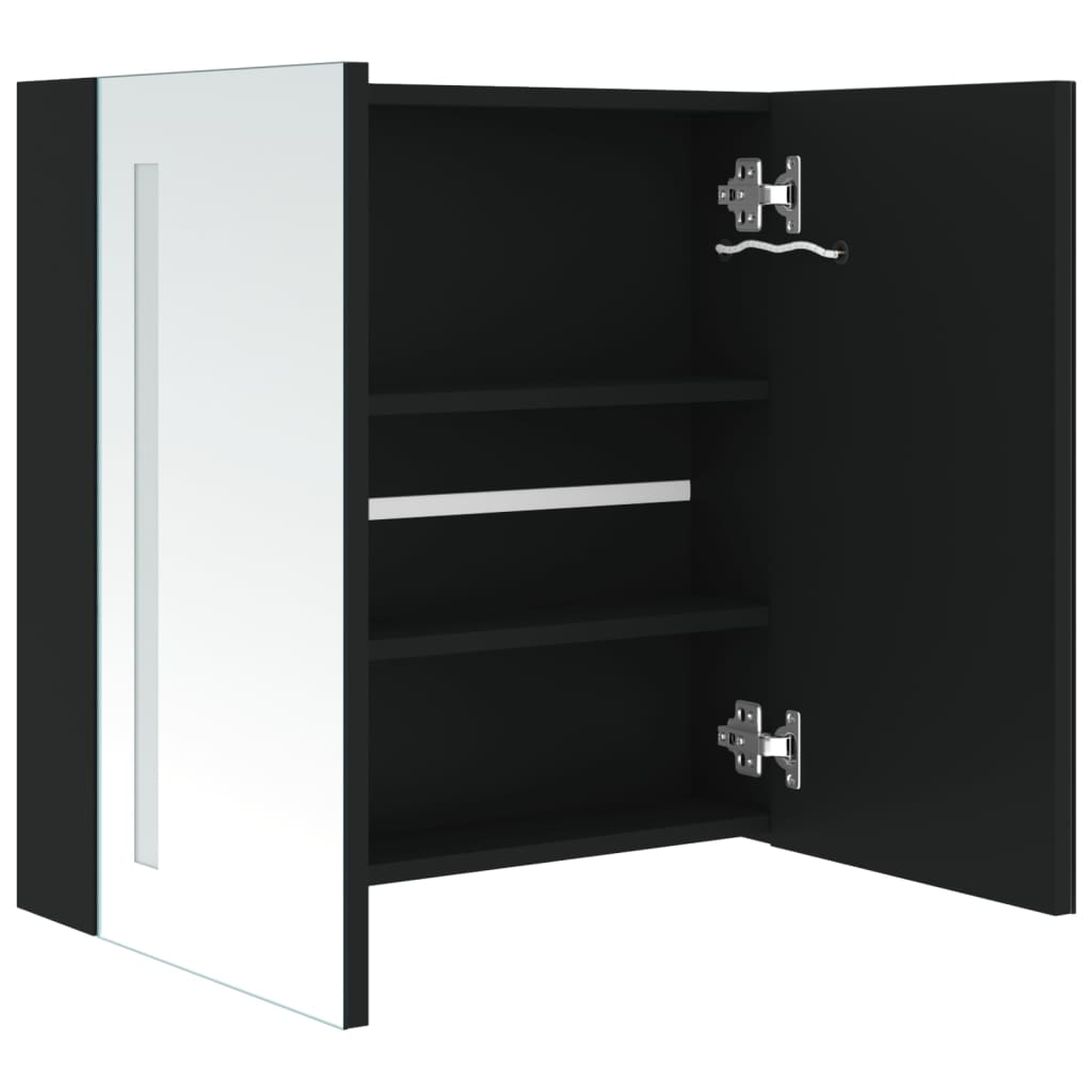 Spoguļskapītis vannasistabai ar LED apgaismojumu, 62x14x60cm