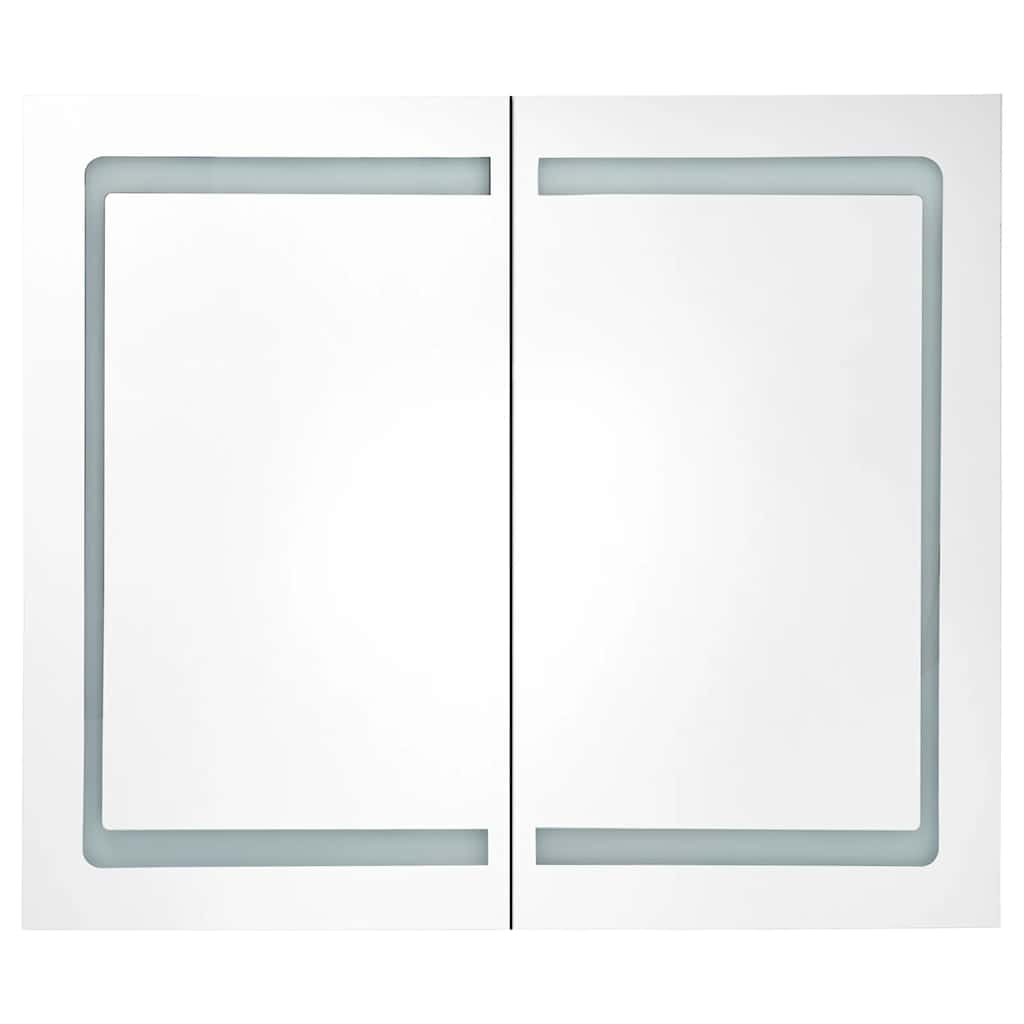 Veidrodinė vonios spintelė su LED apšvietimu, 80x12,2x68cm