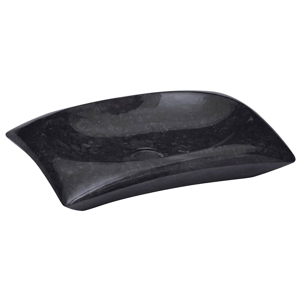 Praustuvas, juodos spalvos, 50x35x10cm, marmuras