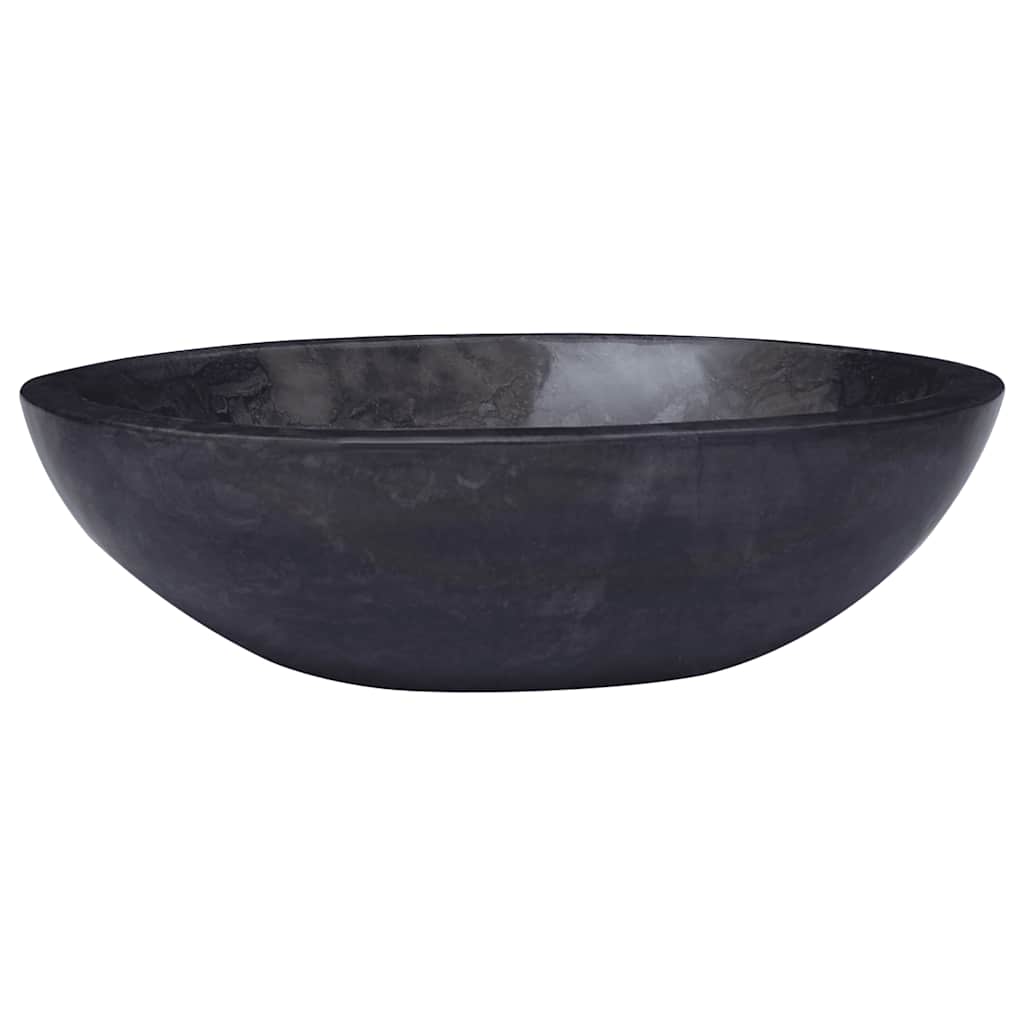 Basin, black, 53x40x15cm, marble