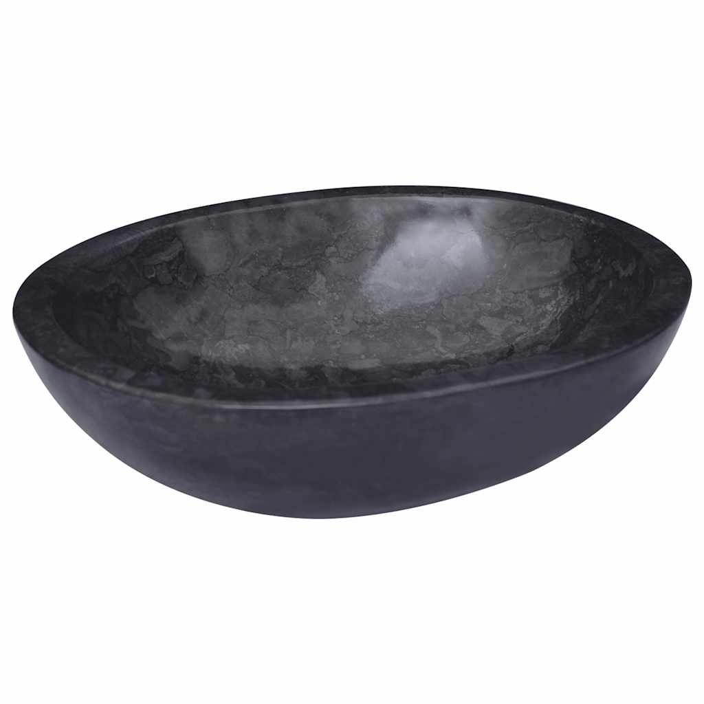 Basin, black, 53x40x15cm, marble