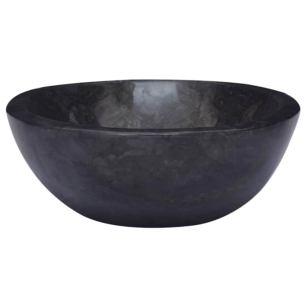 Basin, black, 53x40x15cm, marble