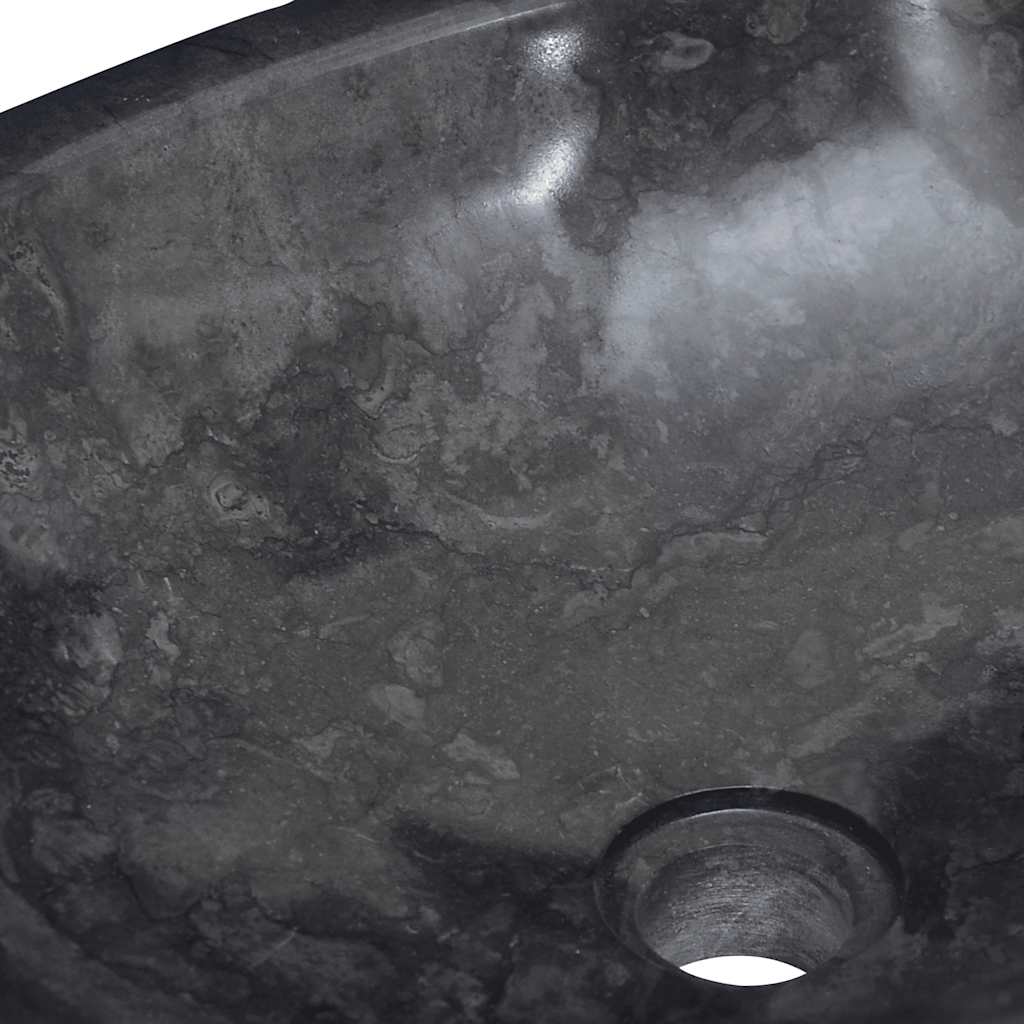 Basin, black, 53x40x15cm, marble