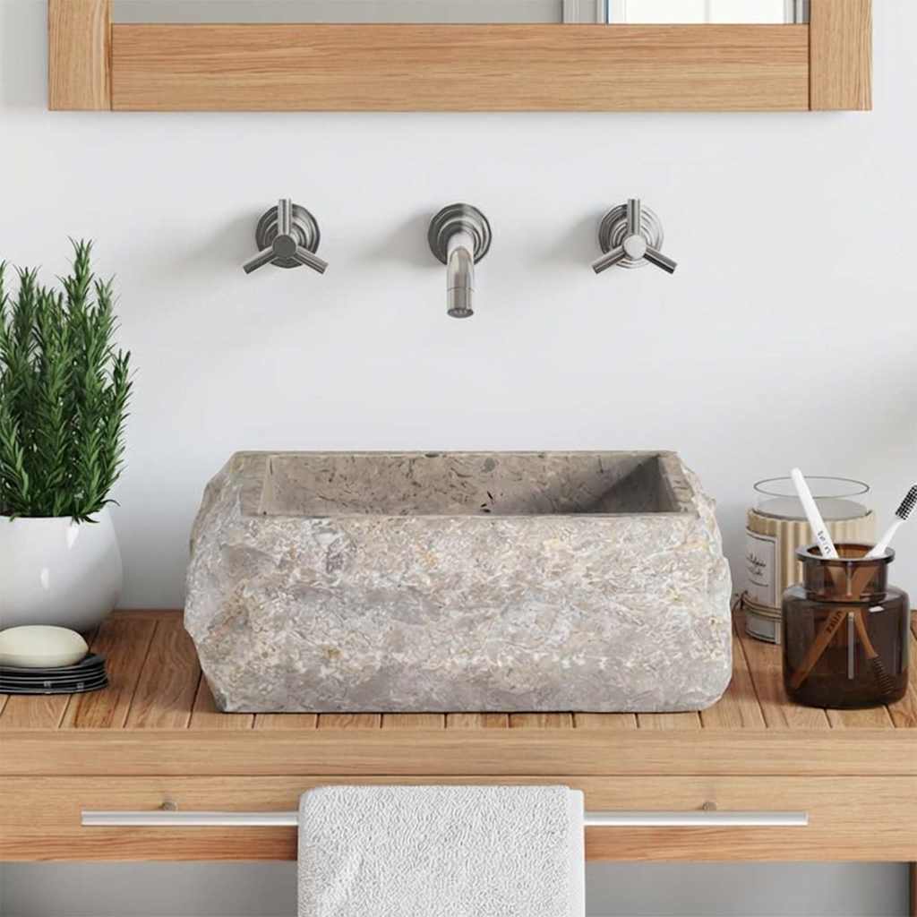 Sink, grey, 30x30x13cm, marble