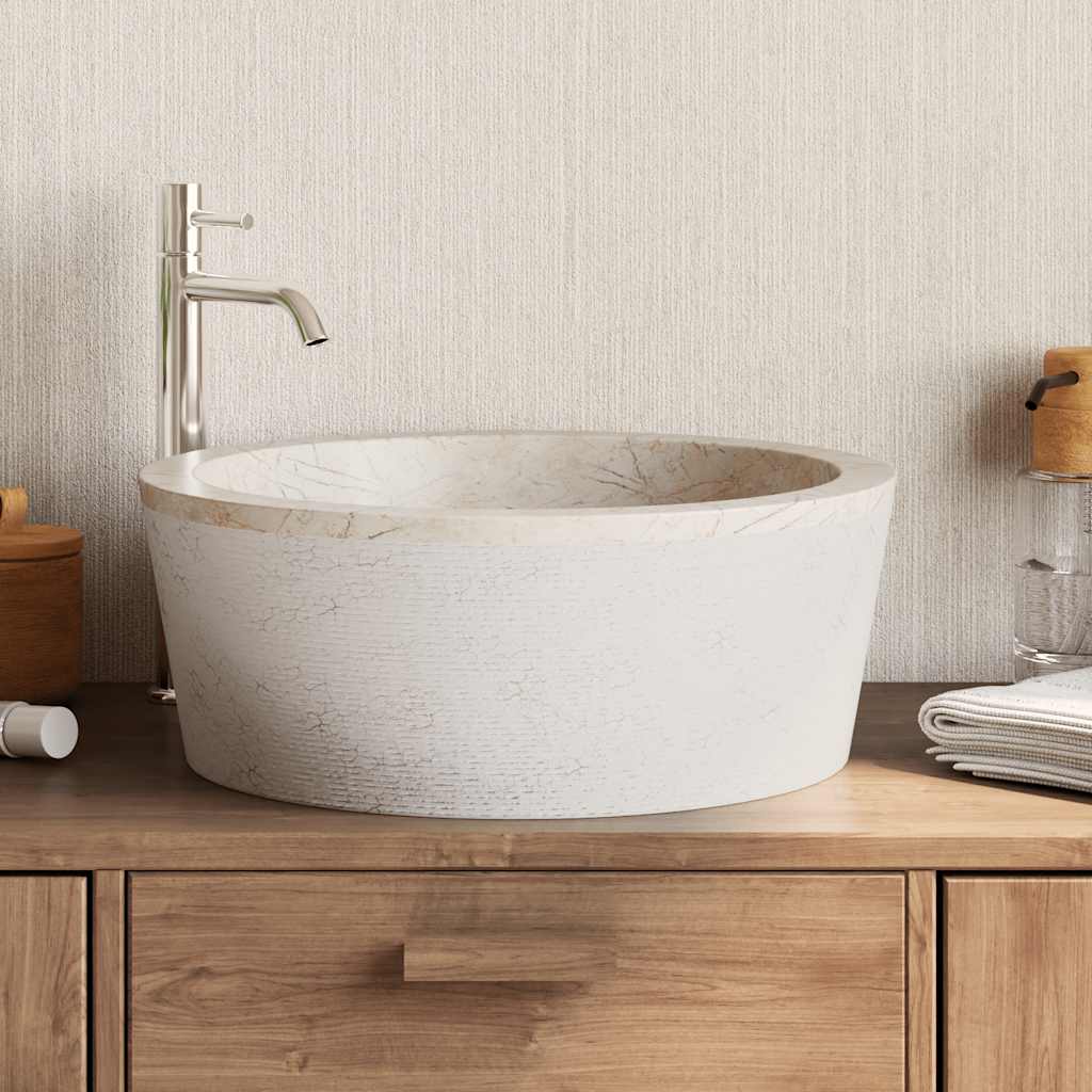 Sink, cream, diameter 40x15cm, marble