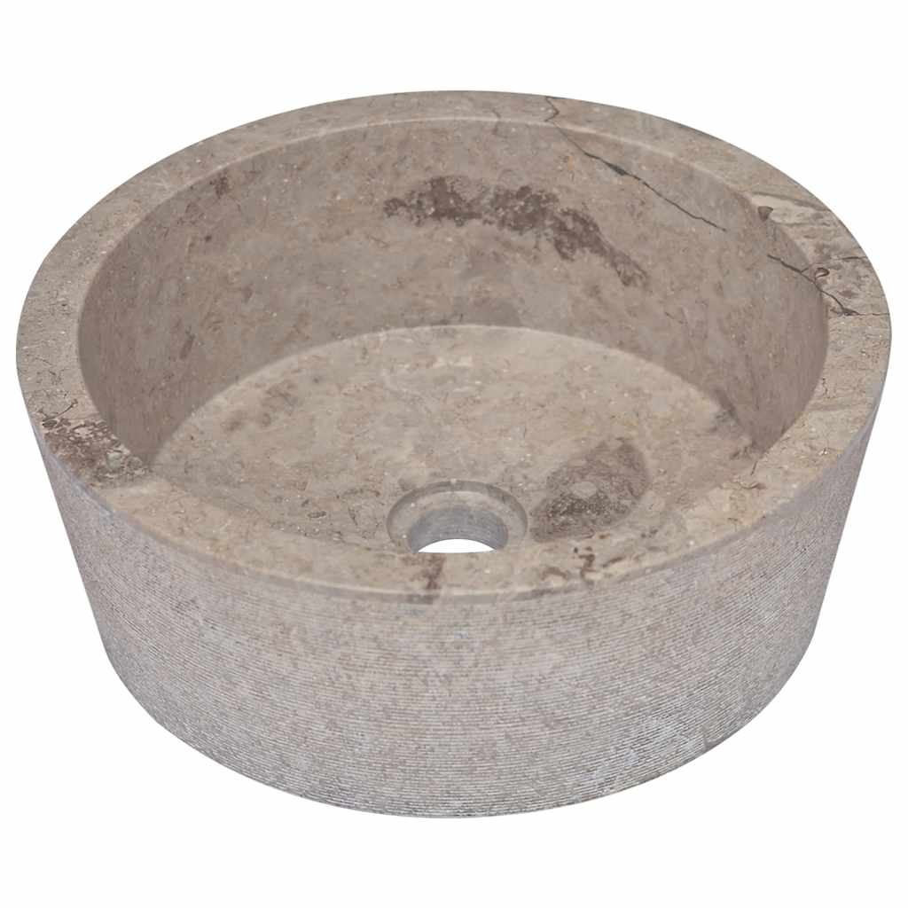 Basin, grey, diameter 40x15cm, marble