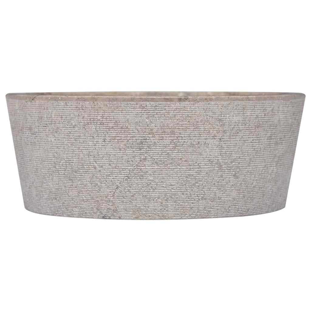 Basin, grey, diameter 40x15cm, marble