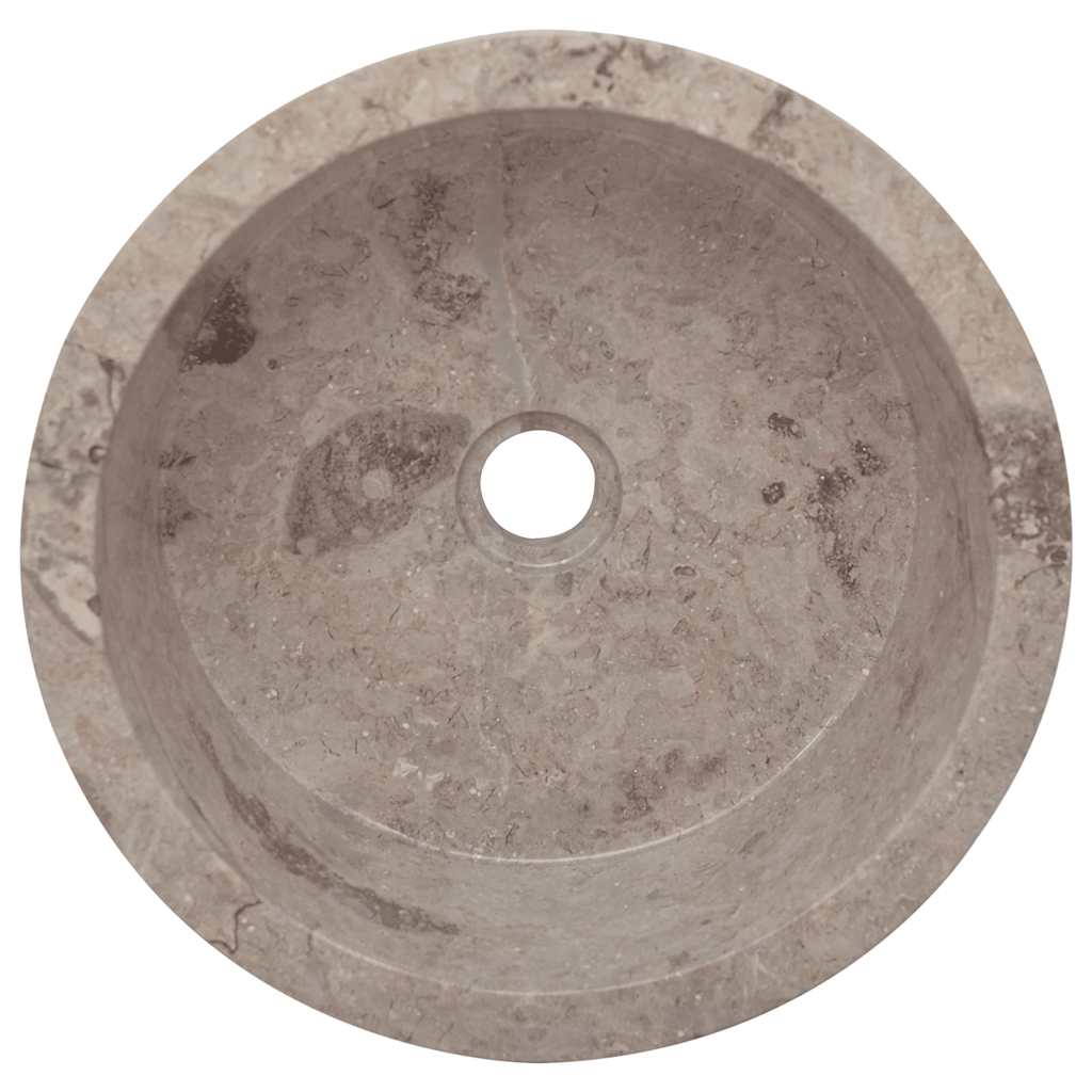 Basin, grey, diameter 40x15cm, marble