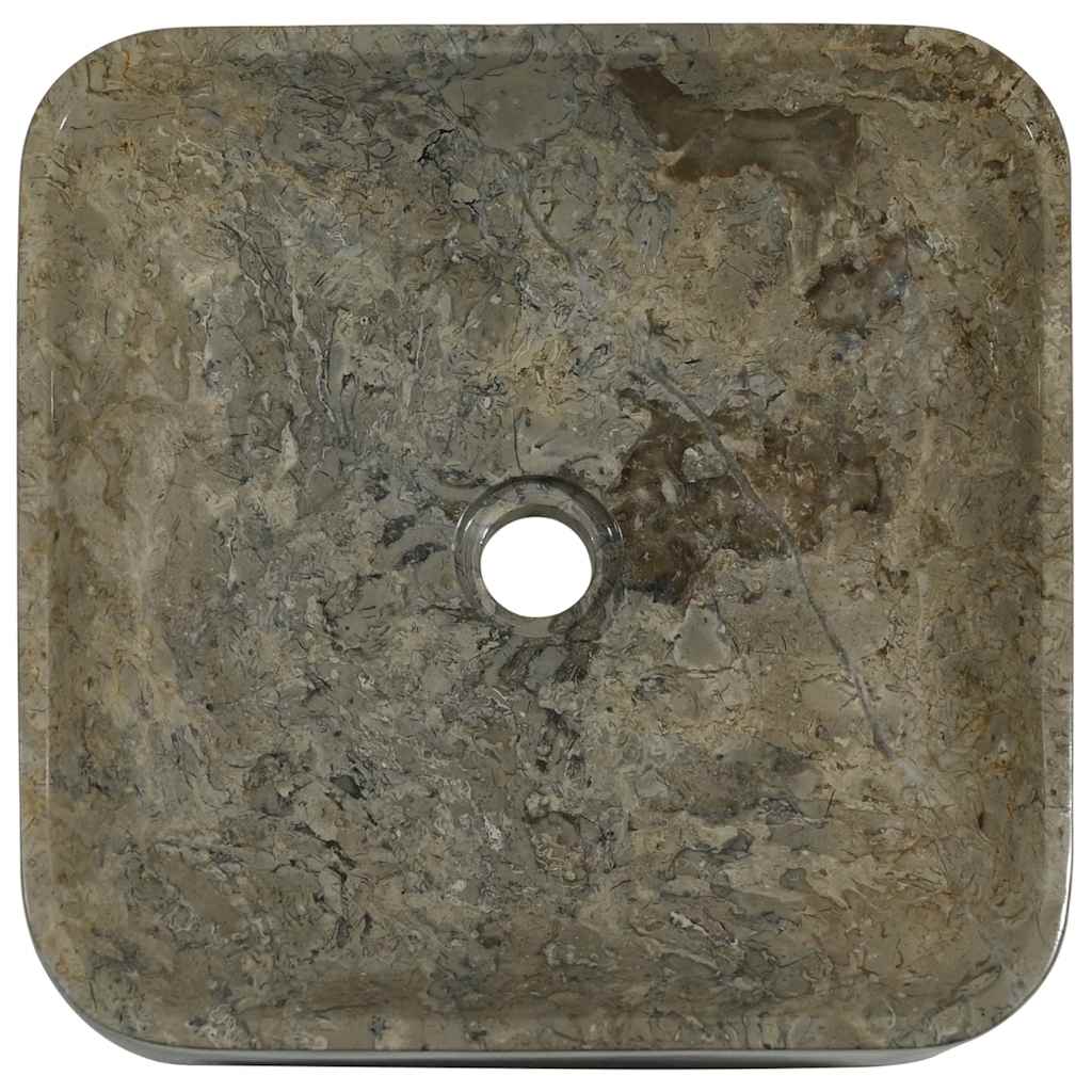 Praustuvas, pilkos spalvos, 40x40x10cm, marmuras