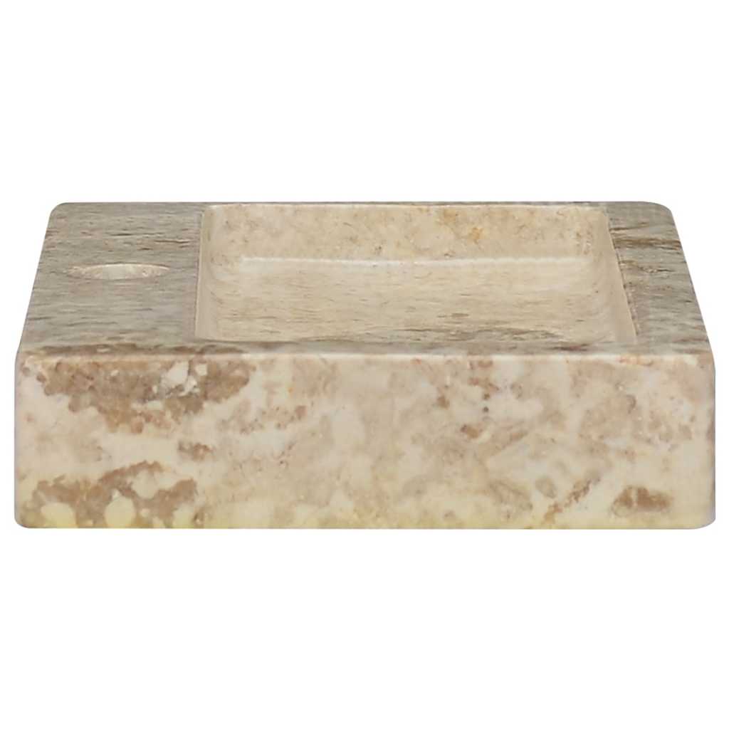 Sieninis praustuvas, kreminis, 38x24x6,5cm, marmuras