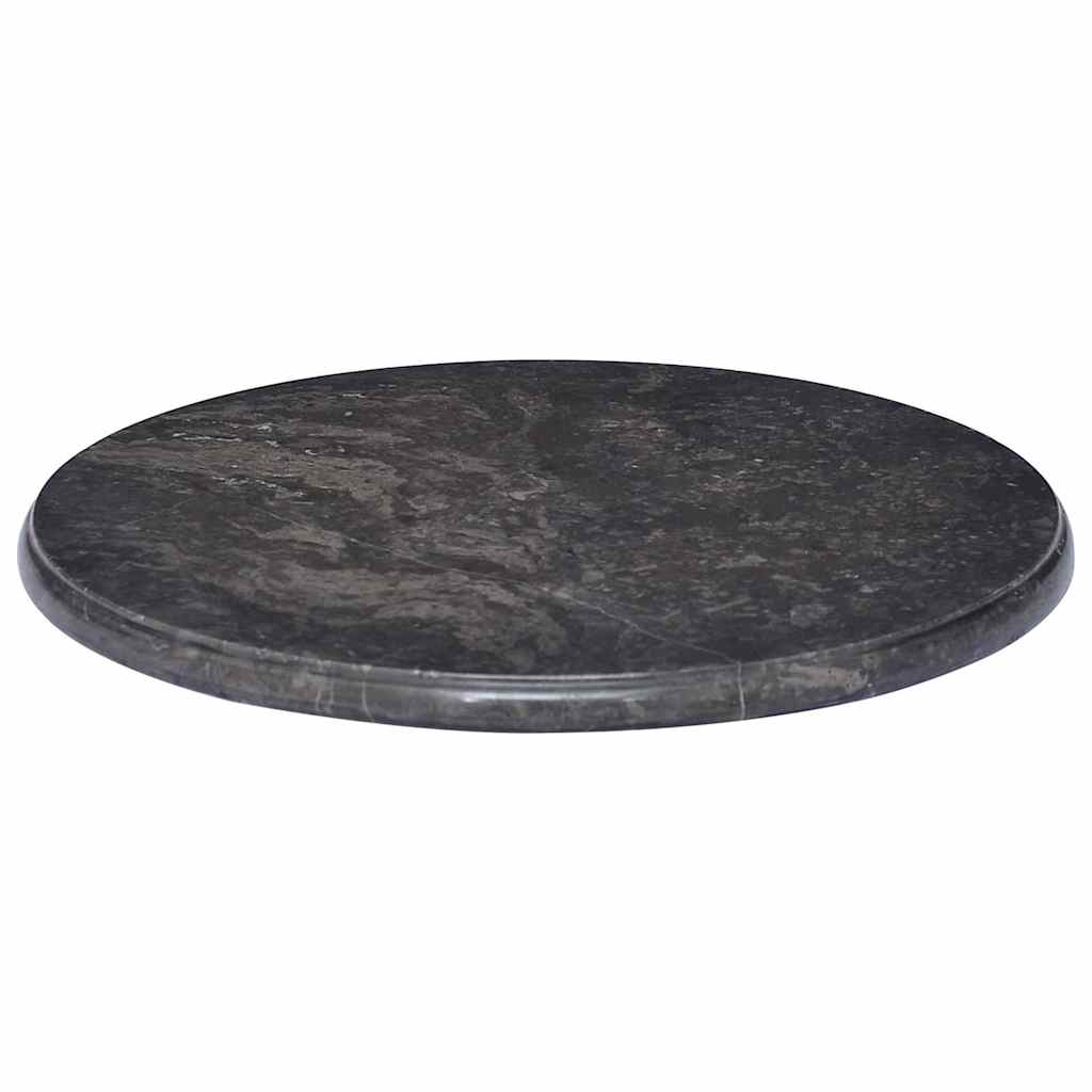 Tabletop, black, 50x2.5cm diameter, marble