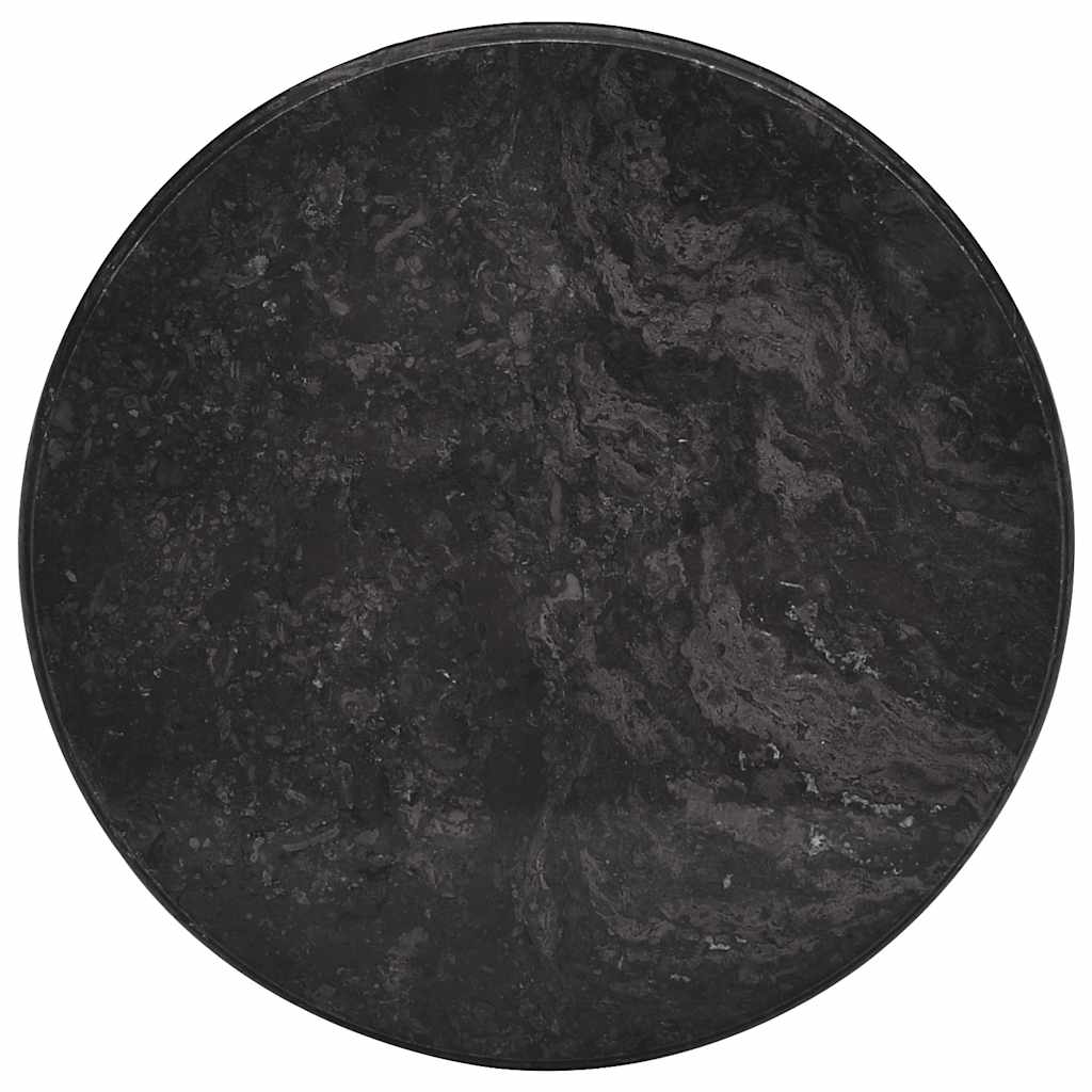 Tabletop, black, 50x2.5cm diameter, marble