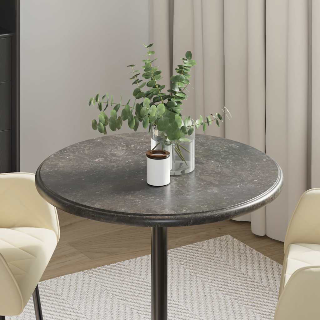 Virsma, melna, diametrs 60x2,5 cm, marmors