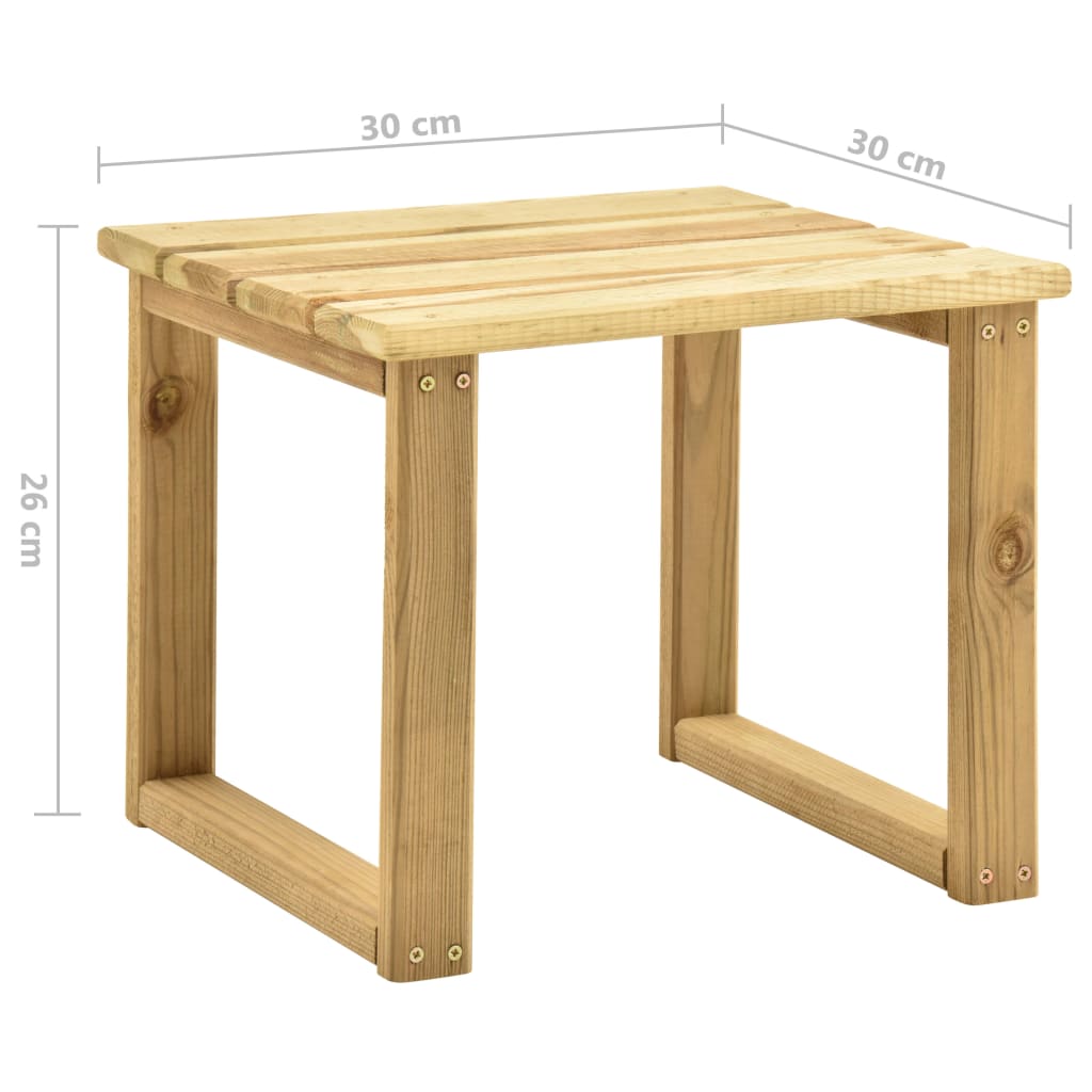 Dārza sauļošanās krēsls ar galdiņu un matraci, impregnēta priede