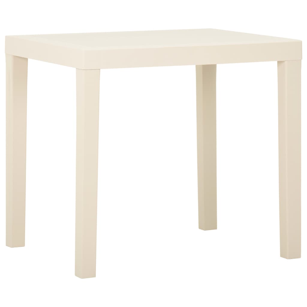 Sodo stalas, baltos spalvos, 79x65x72cm, plastikas