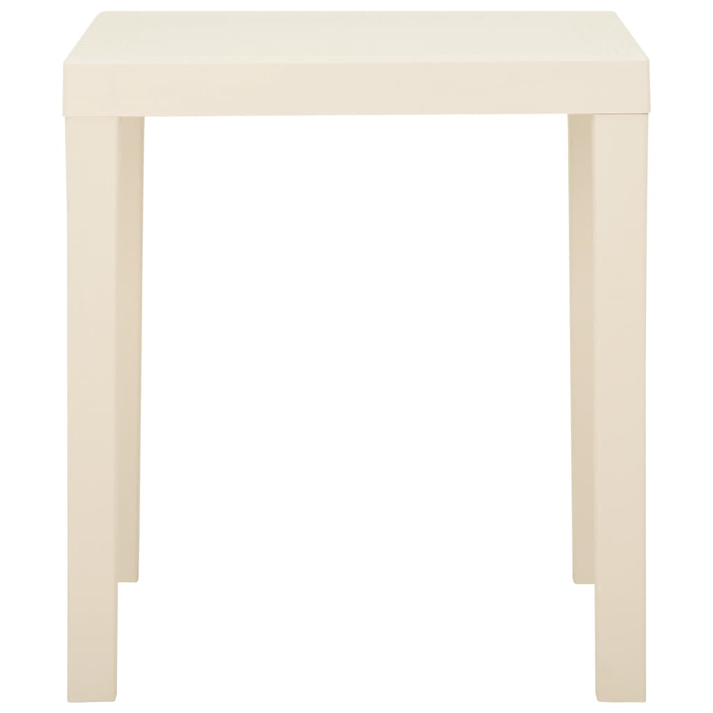 Sodo stalas, baltos spalvos, 79x65x72cm, plastikas