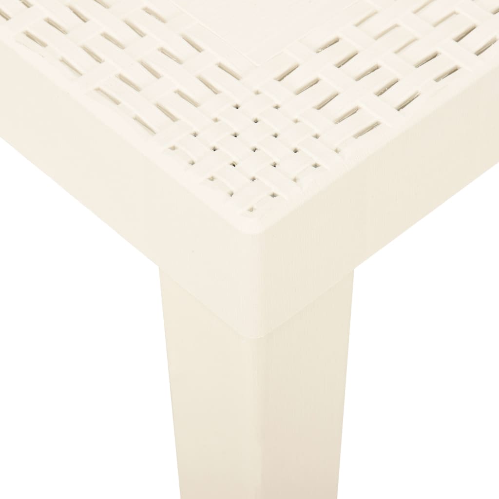Sodo stalas, baltos spalvos, 79x65x72cm, plastikas