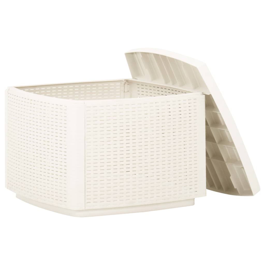 Garden table, white, 53x53x40cm, plastic