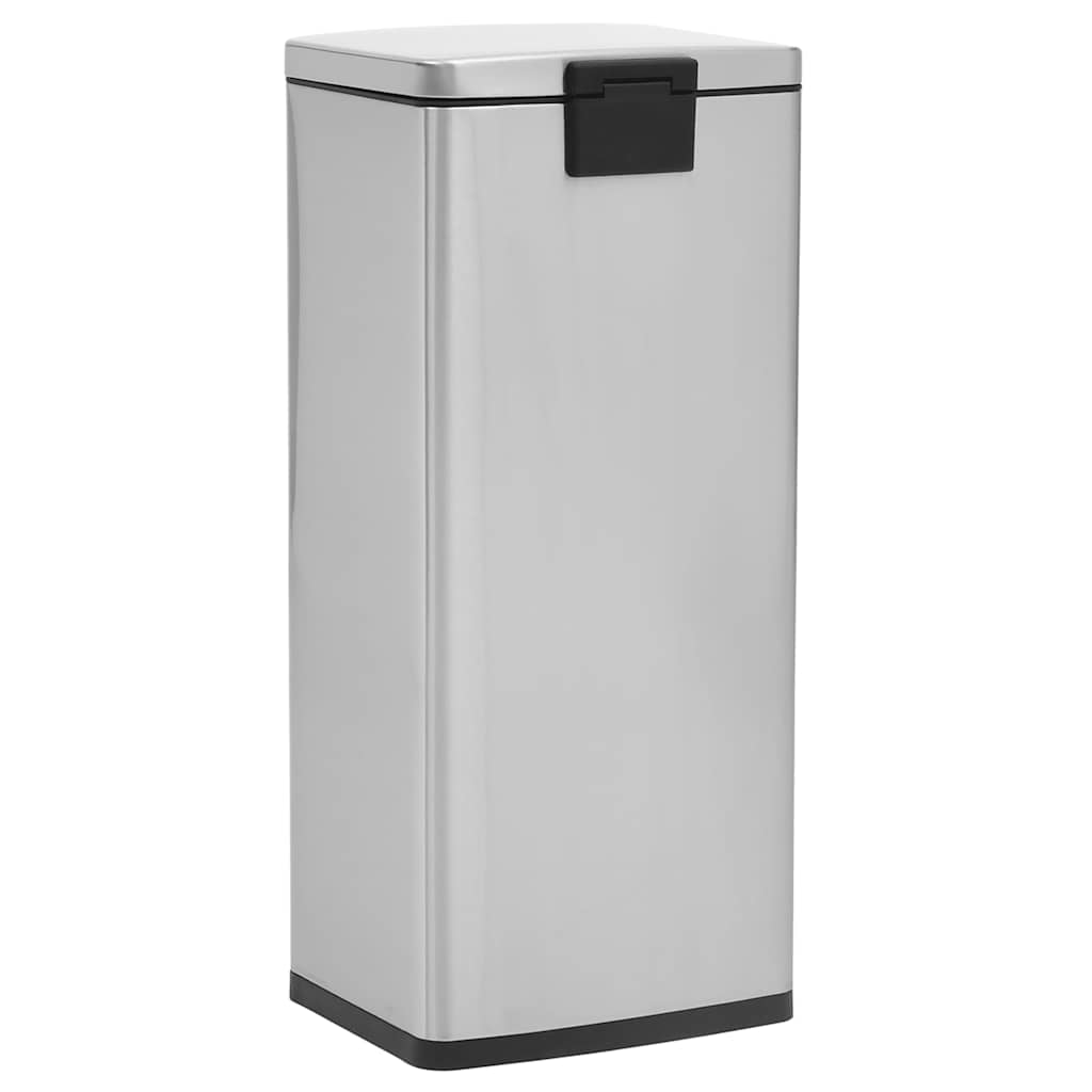 Pedāļu miskaste, sudraba, nerūsējošais tērauds, 30l