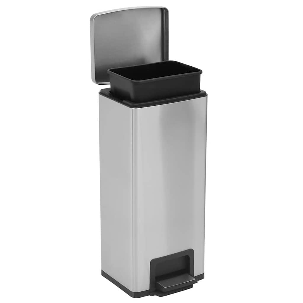 Pedāļu miskaste, sudraba, nerūsējošais tērauds, 30l