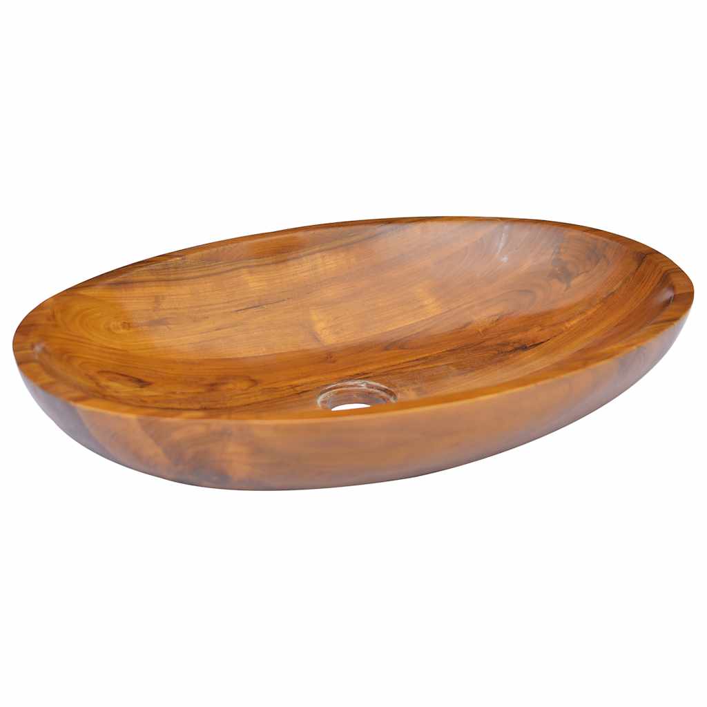 Washbasin, 60x40x10cm, solid teak wood