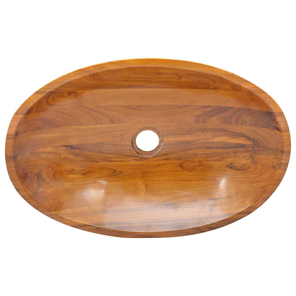 Washbasin, 60x40x10cm, solid teak wood