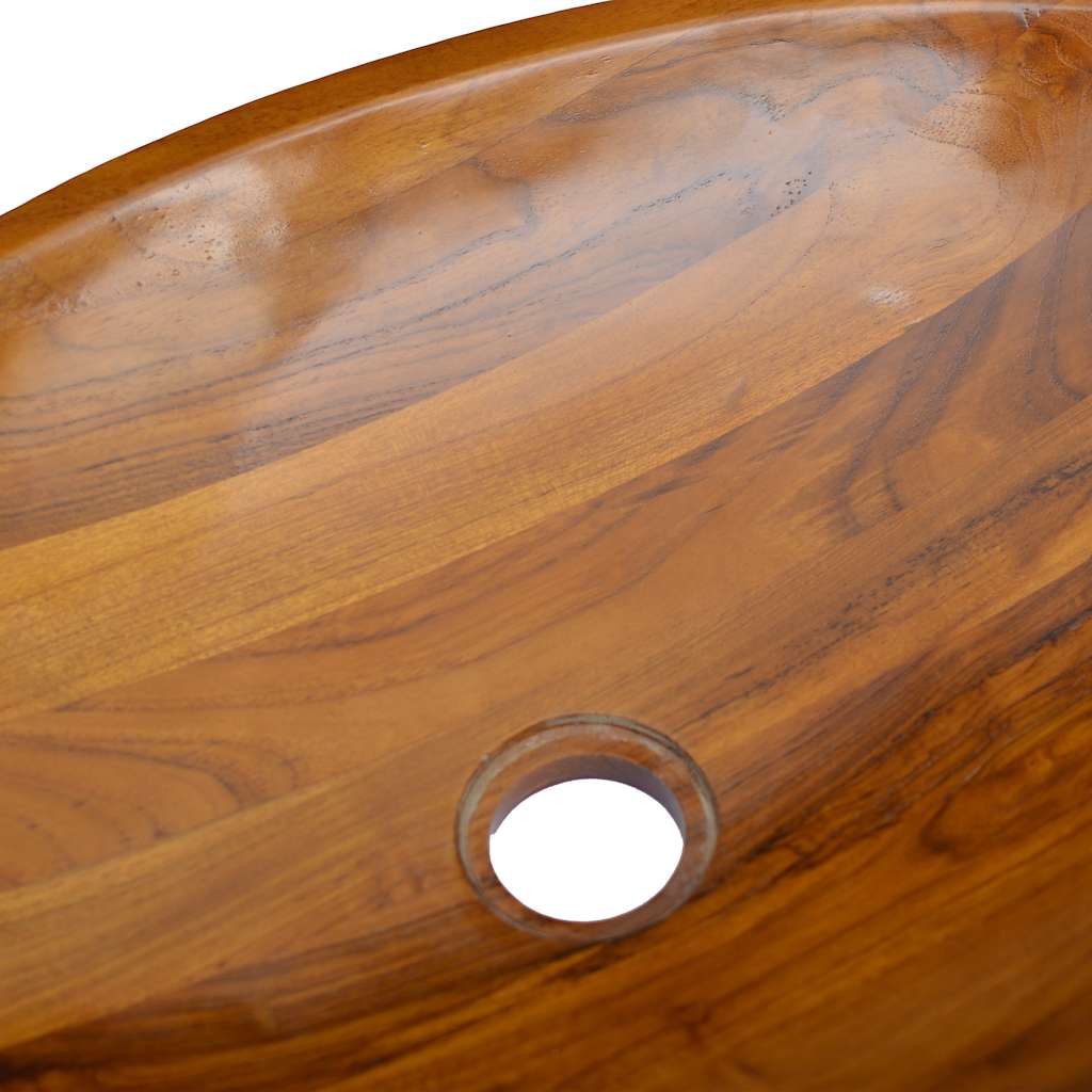 Washbasin, 60x40x10cm, solid teak wood