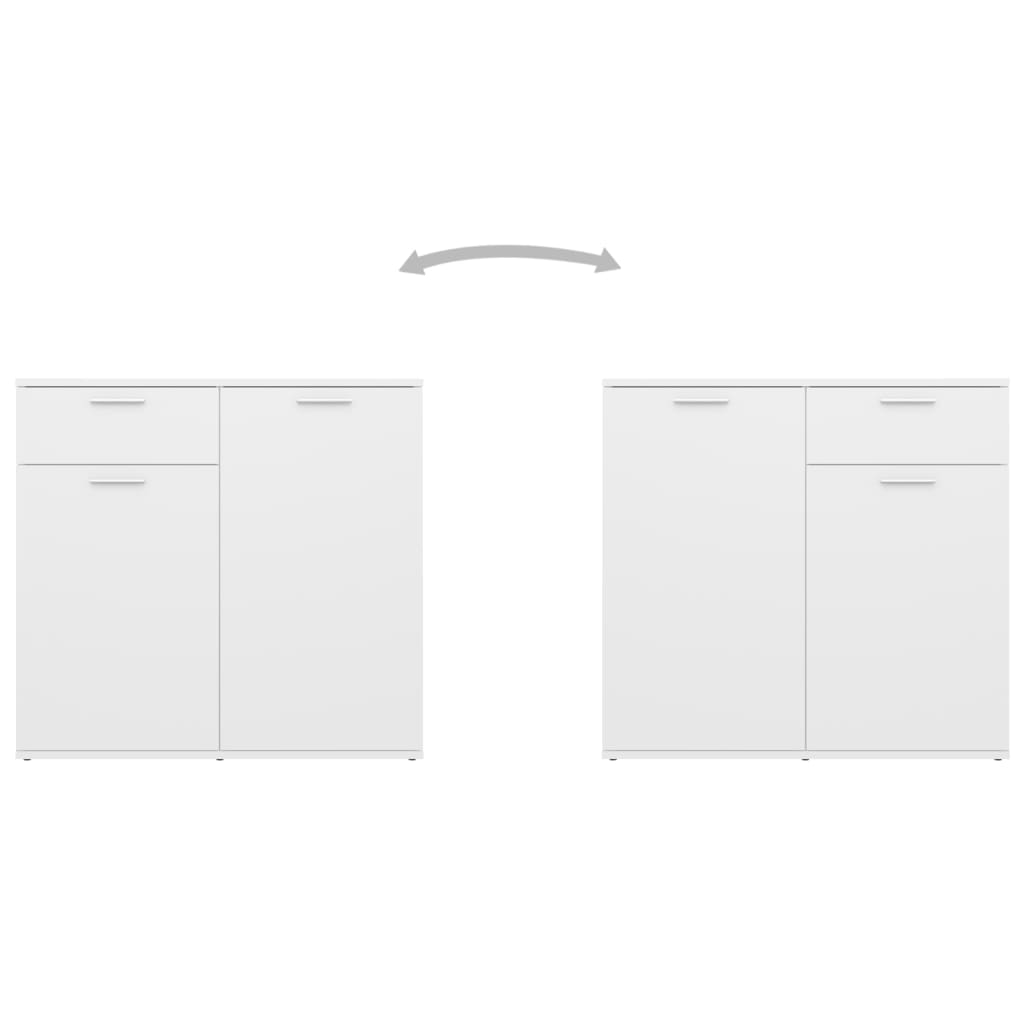 Sideboard, white, 80x36x75cm, chipboard