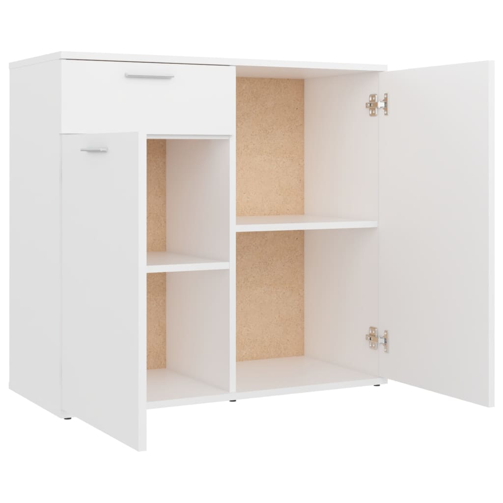 Sideboard, white, 80x36x75cm, chipboard