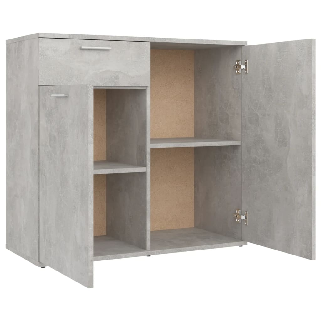 Sideboard, concrete gray, 80x36x75cm, particle board