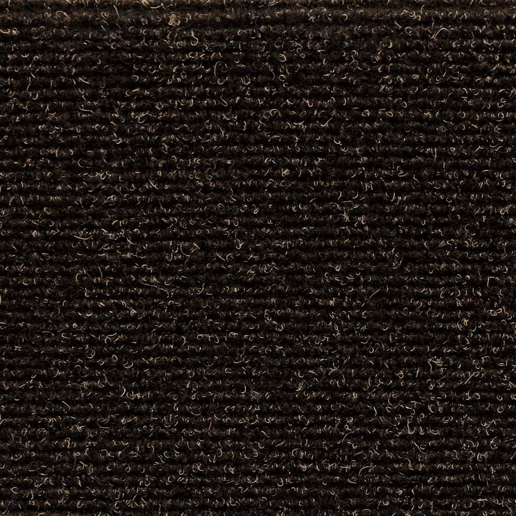 Laiptų kilimėliai, lipnūs, 10 vnt., 56x17x3 cm, tamsiai rudi, pusapvaliai