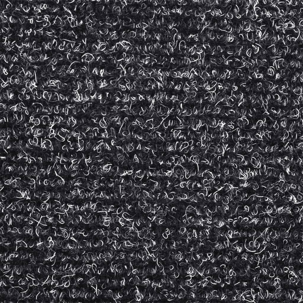 Laiptų kilimėliai, lipnūs, 5 vnt., 65x21x4 cm, tamsiai pilki, pusapvaliai, dideli
