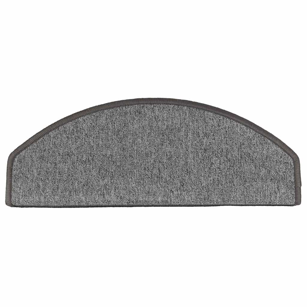 Laiptų kilimėliai, 10 vnt., 65x24x4 cm, tamsiai pilki, pusapvaliai, dideli