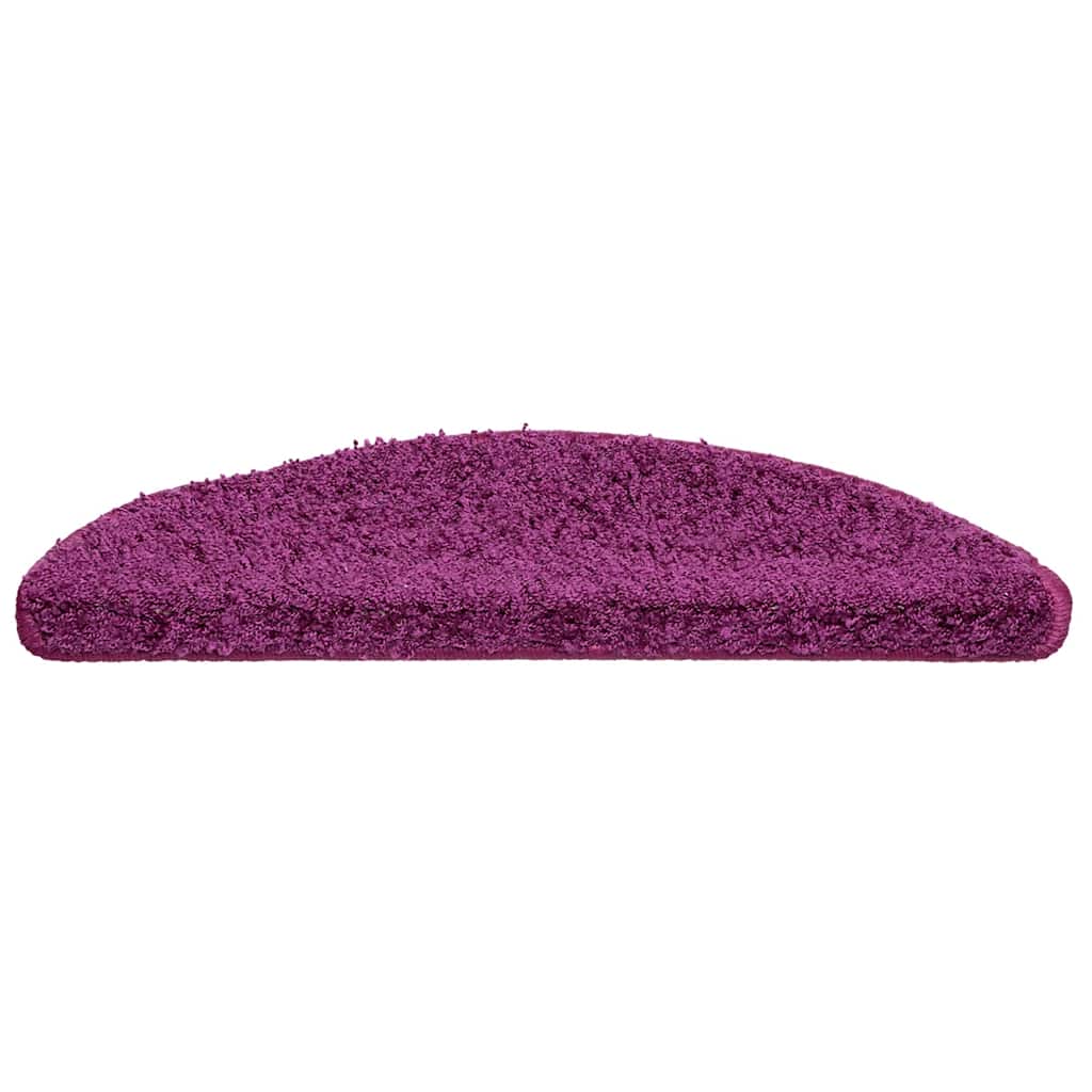 Laiptų kilimėliai, 10 vnt., 56x17x3 cm, violetiniai, pusapvaliai