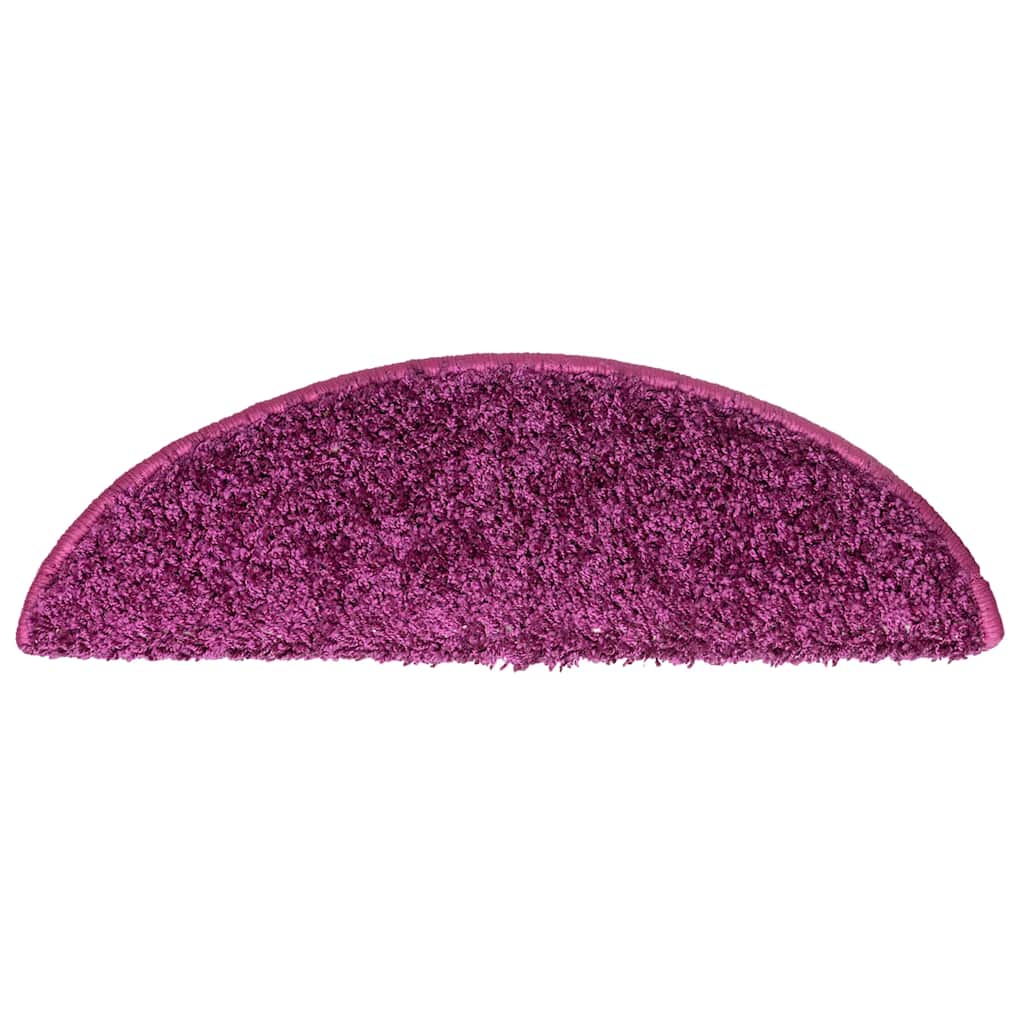 Laiptų kilimėliai, 10 vnt., 56x17x3 cm, violetiniai, pusapvaliai
