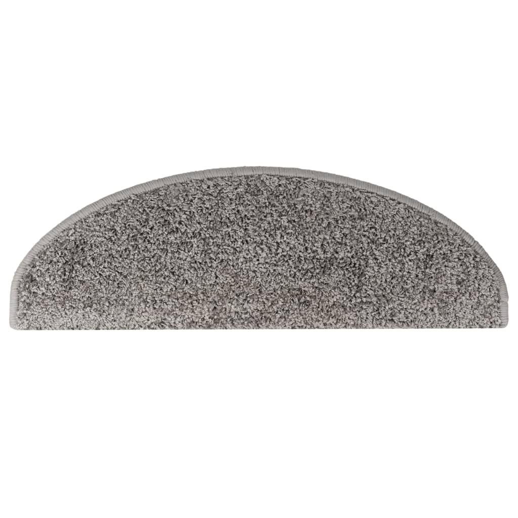 Laiptų kilimėliai, 10 vnt., pilki, 65x21x4 cm, dideli, pusapvaliai