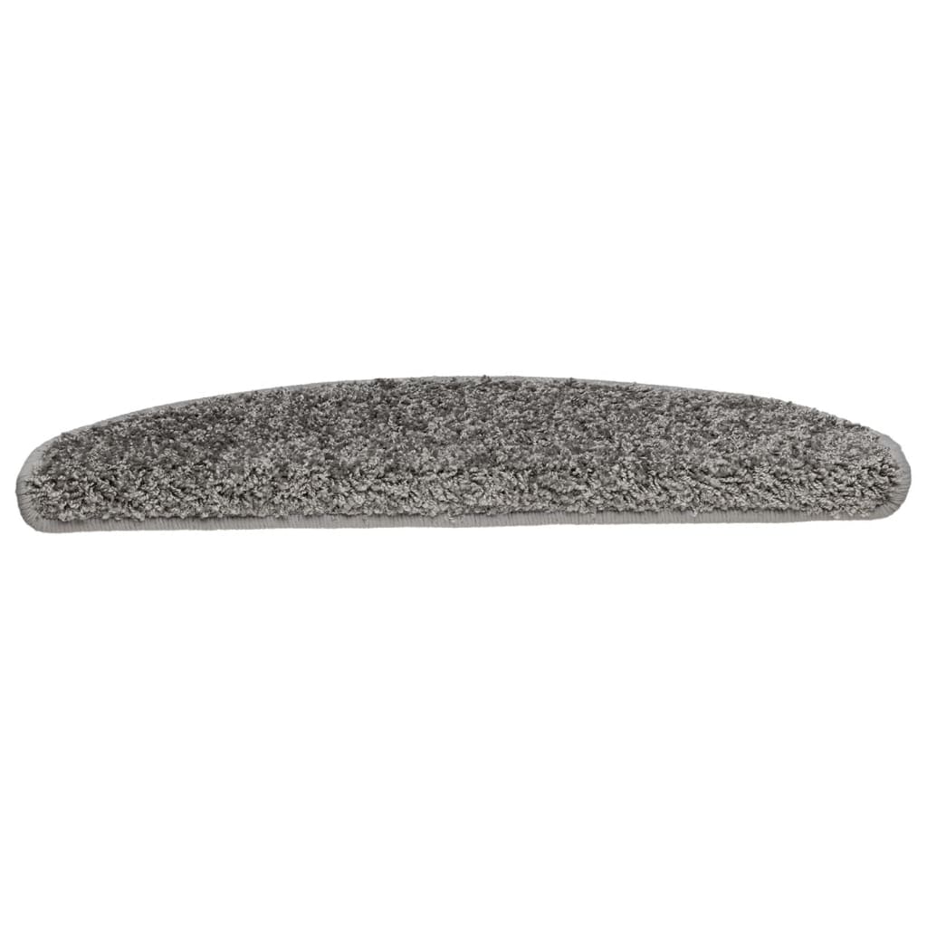 Laiptų kilimėliai, 10 vnt., pilki, 65x21x4 cm, dideli, pusapvaliai