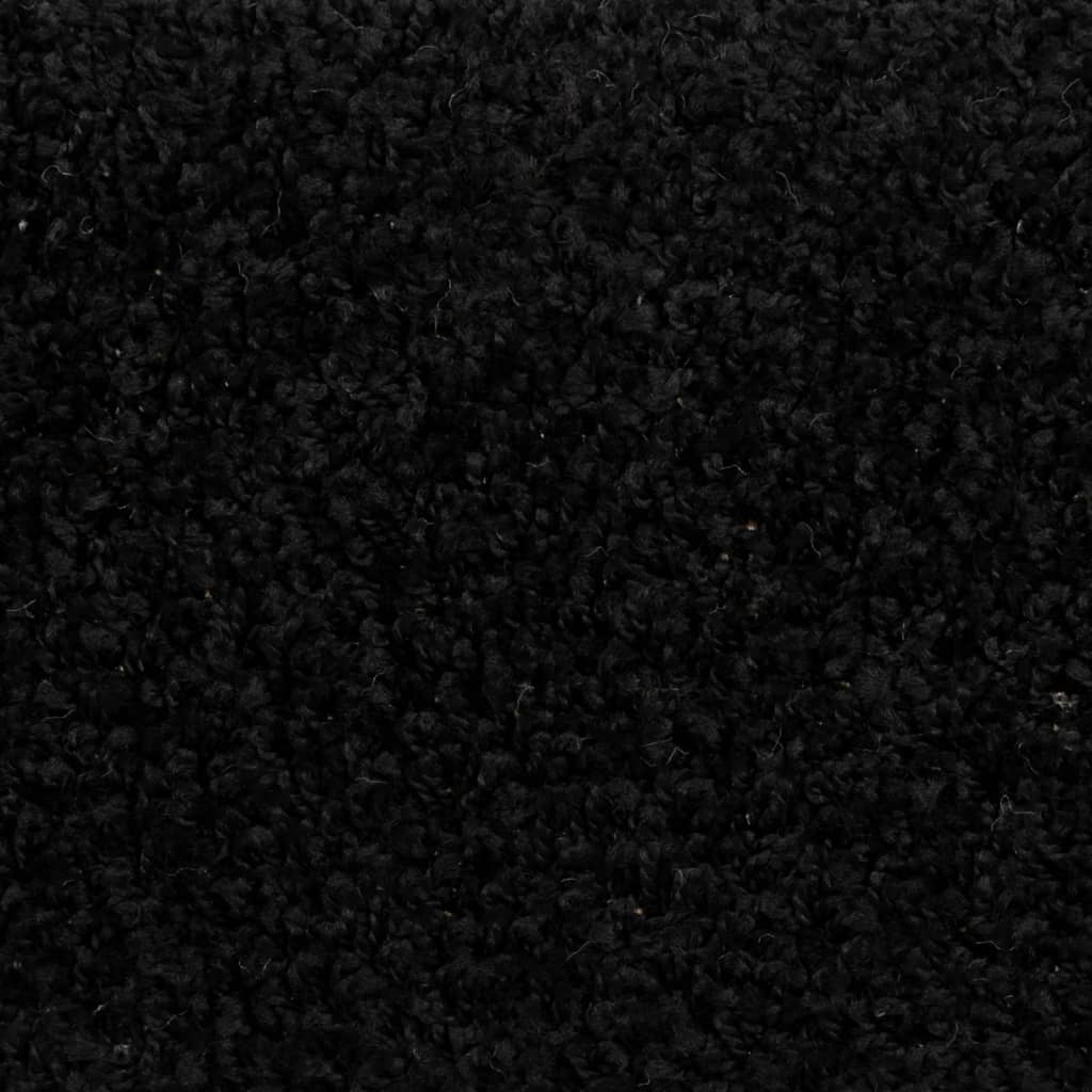 Laiptų kilimėliai, 10 vnt., juodi, 65x21x4 cm, dideli, pusapvaliai
