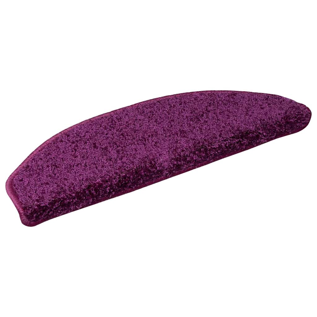 Laiptų kilimėliai, 10 vnt., 65x21x4 cm, violetiniai, pusapvaliai, dideli