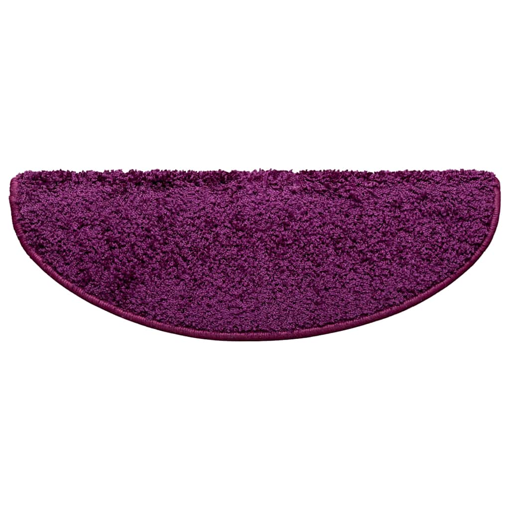 Laiptų kilimėliai, 10 vnt., 65x21x4 cm, violetiniai, pusapvaliai, dideli