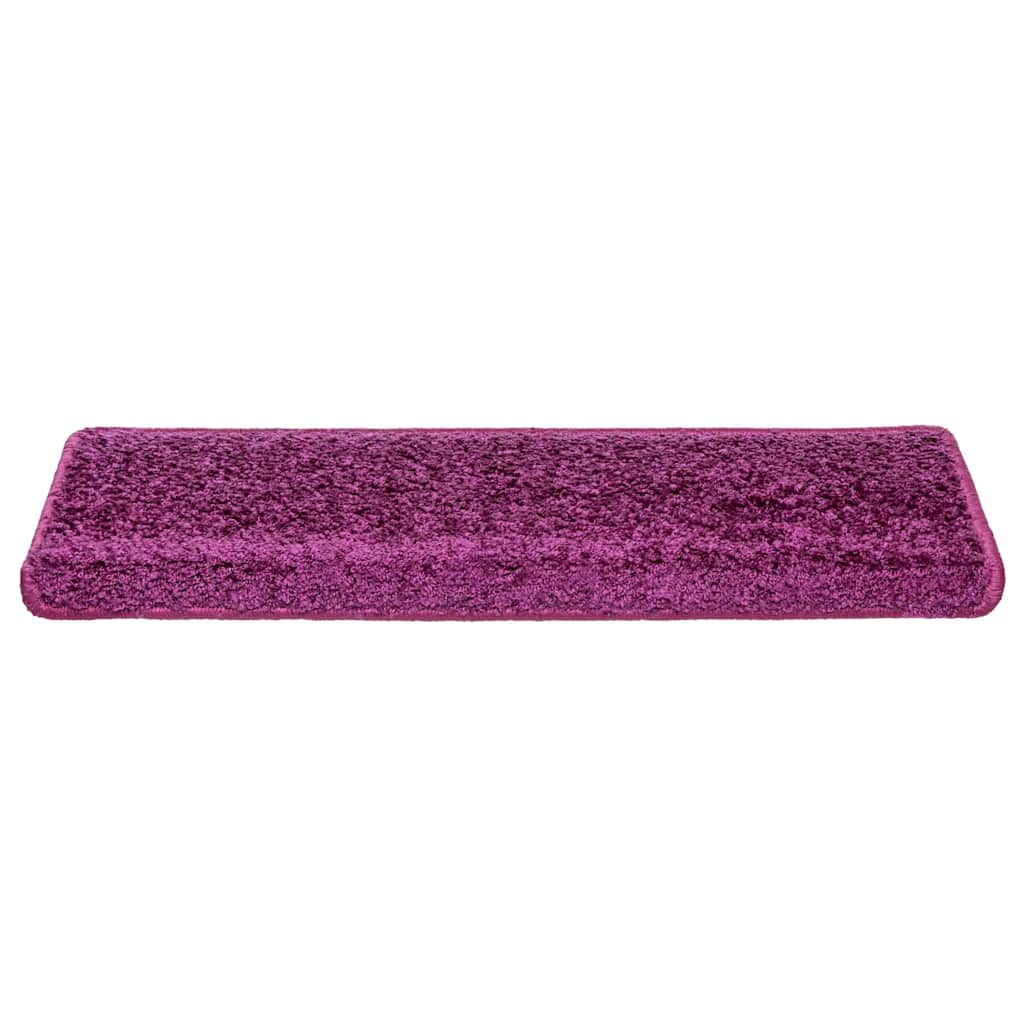 Laiptų kilimėliai, 10 vnt., 65x21x4 cm, violetiniai, stačiakampiai kraštai