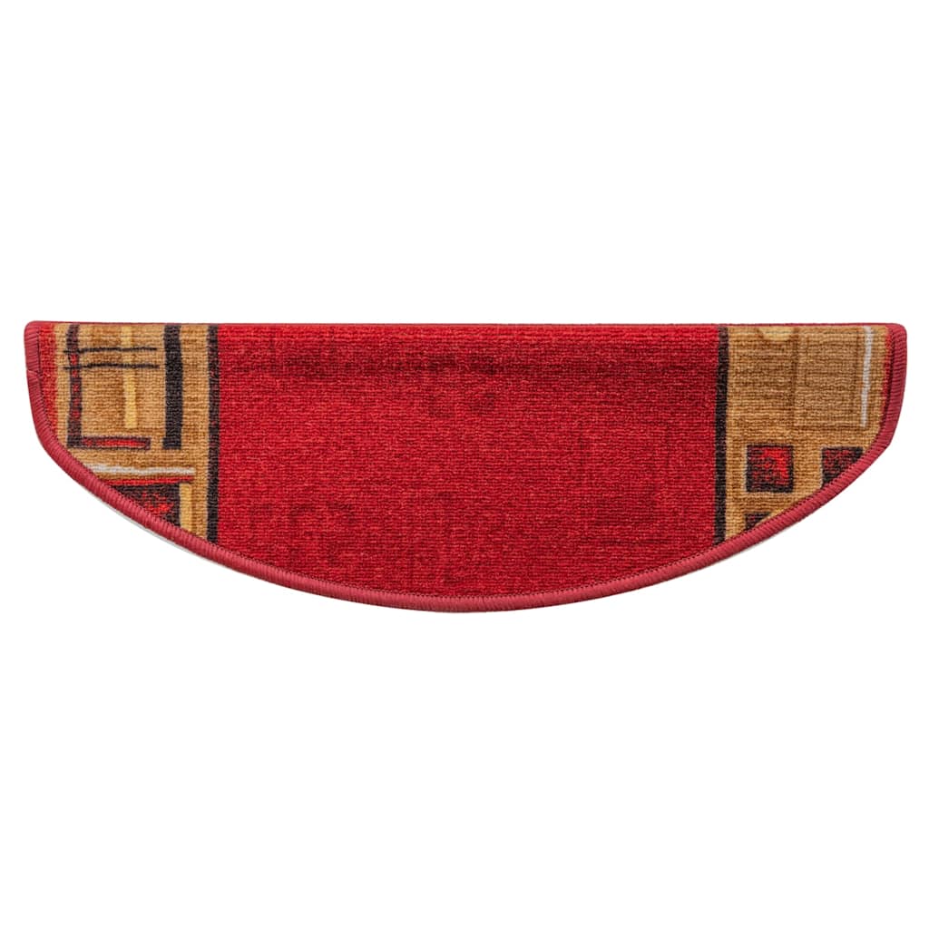 Non-slip stair mats, 10 pcs, red, 65x21x4cm