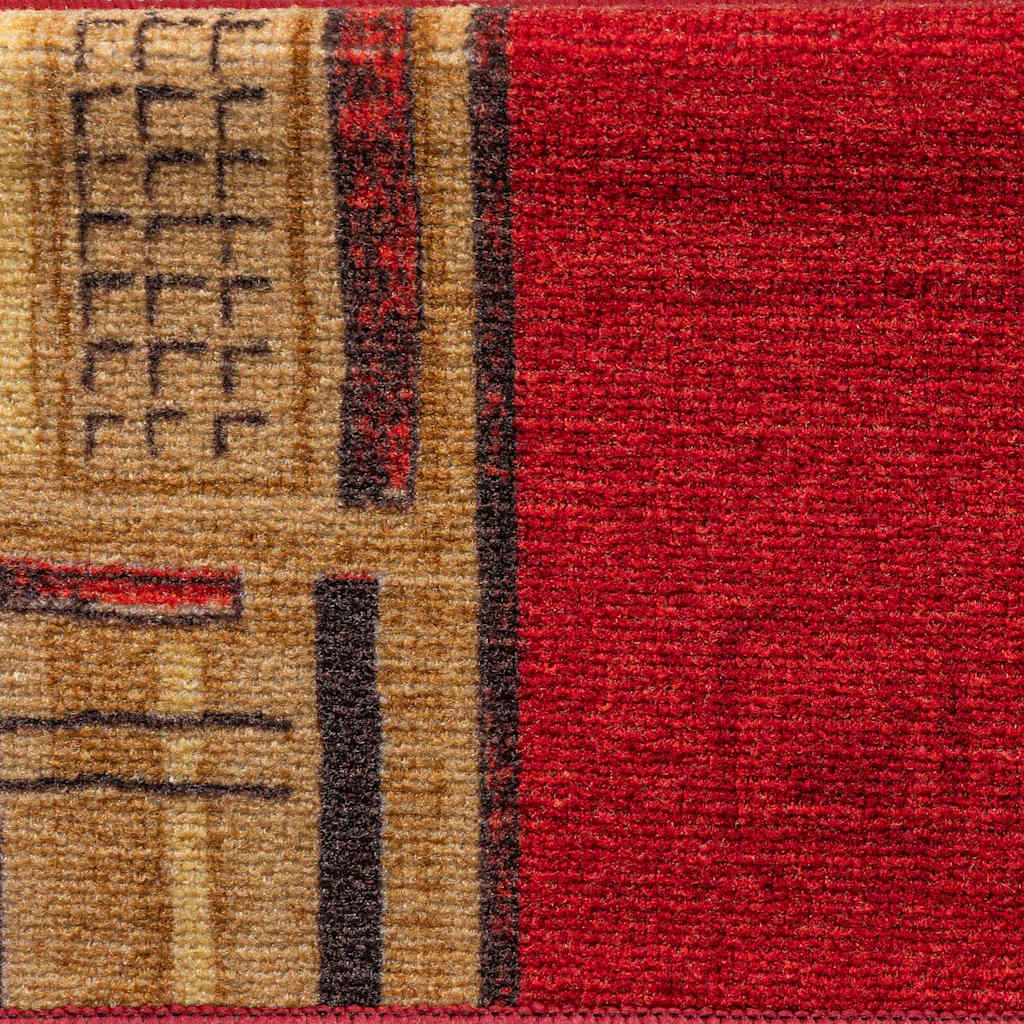 Lipnūs laiptų kilimėliai, 5vnt., raudonos spalvos, 65x21x4cm