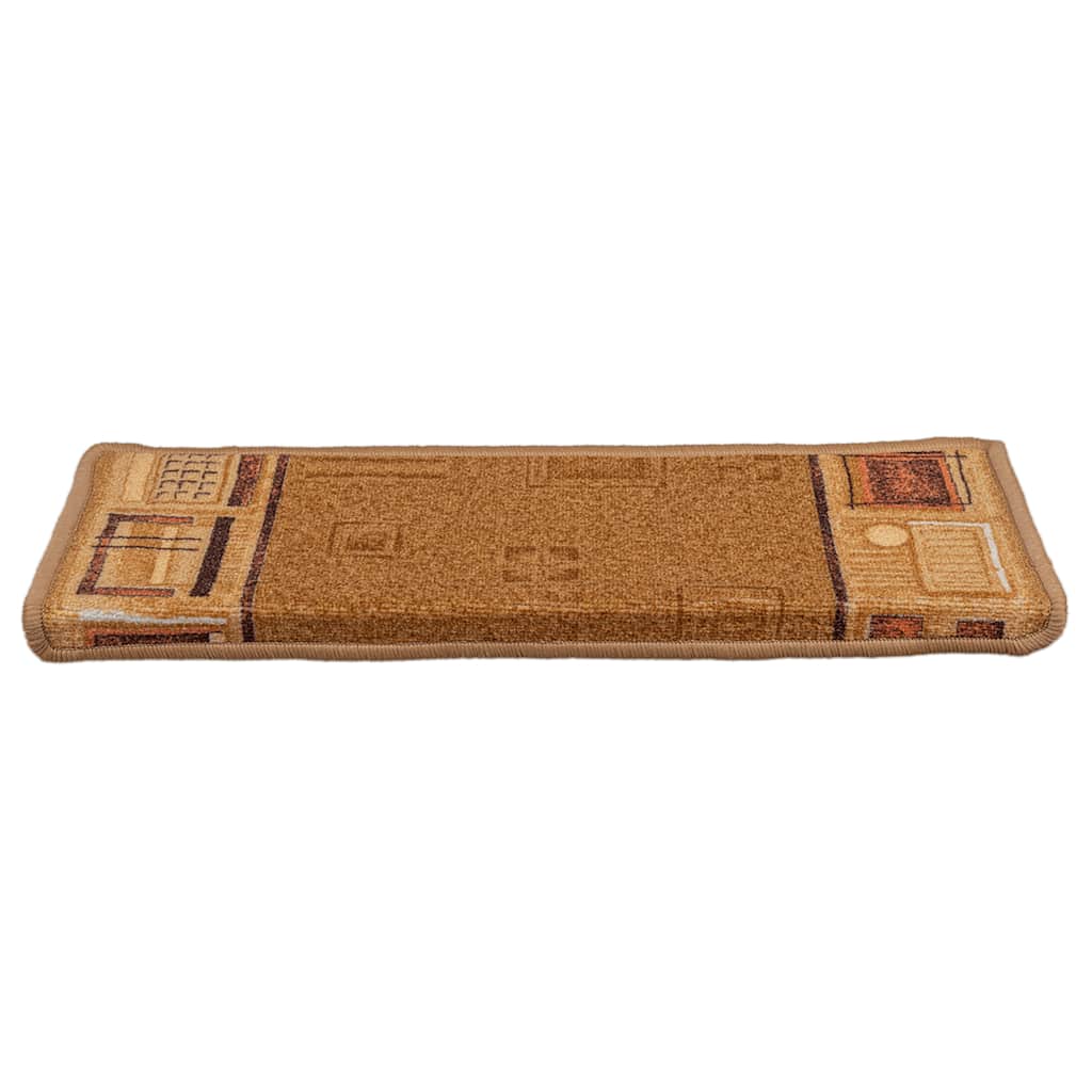 Self-adhesive stair mats, 10 pcs., sand, 65x21x4cm