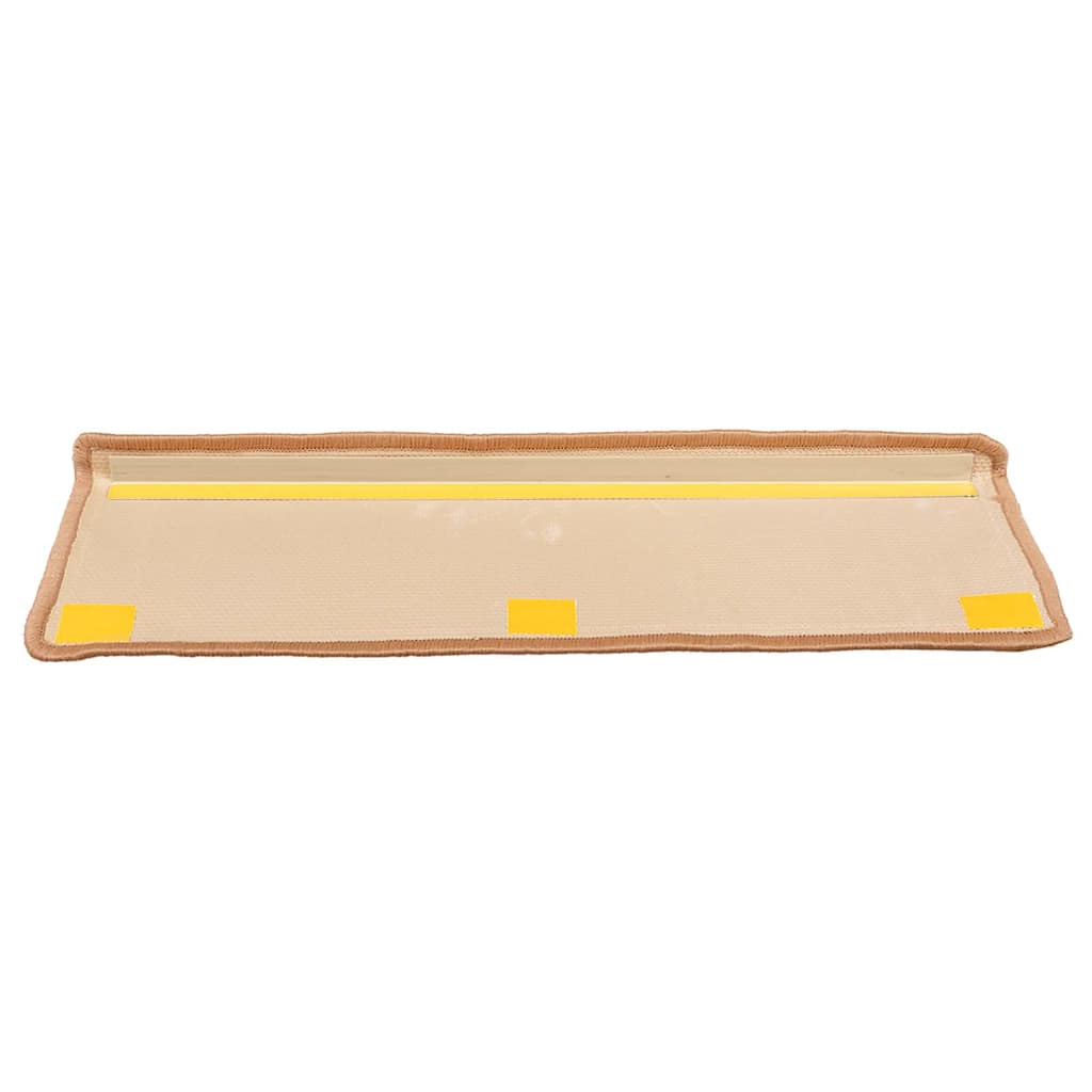 Self-adhesive stair mats, 10 pcs., sand, 65x21x4cm